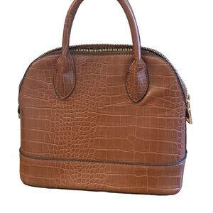 Crocodile brown pattern bag
